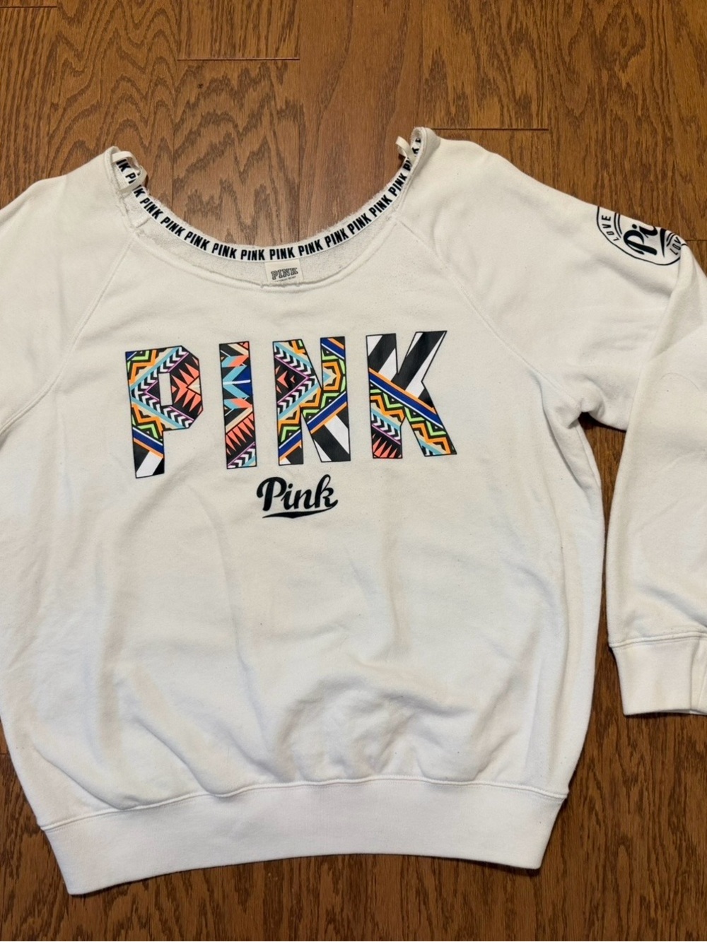 PINK Victoria's Secret Off The Shoulder Sweatshirt